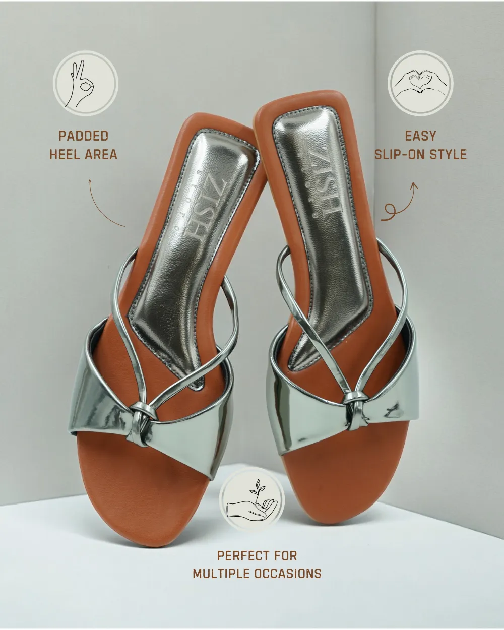 Silver Carolina Flats