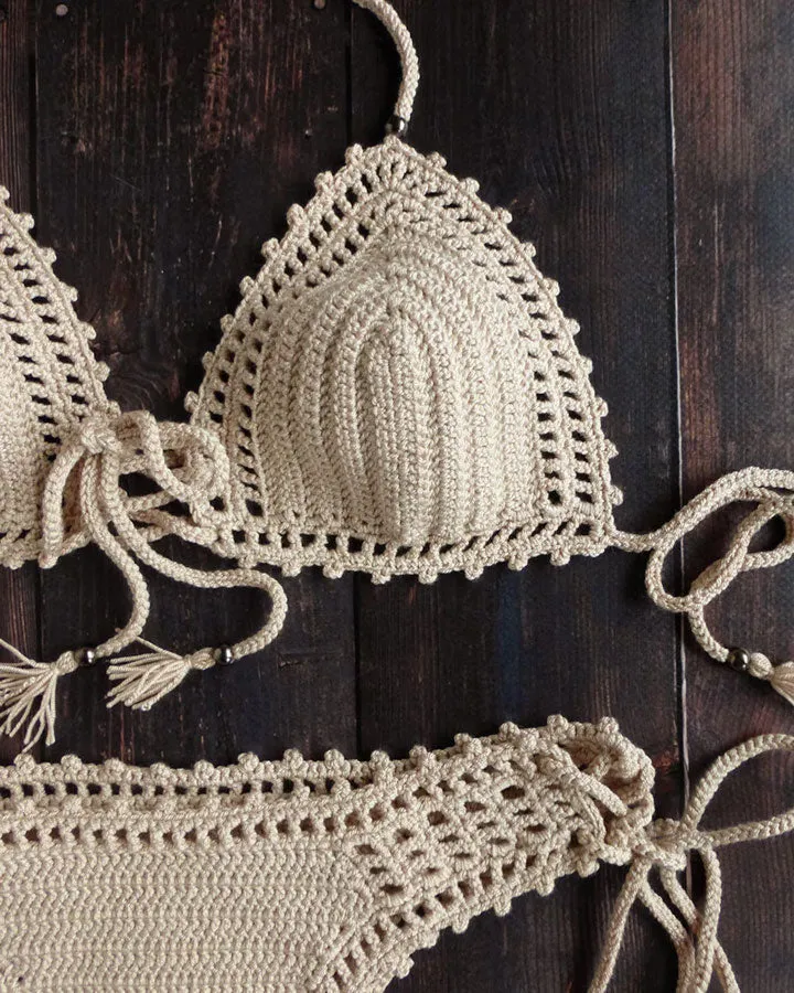 Size Small Kiwano Bikini With Tassels and Beads