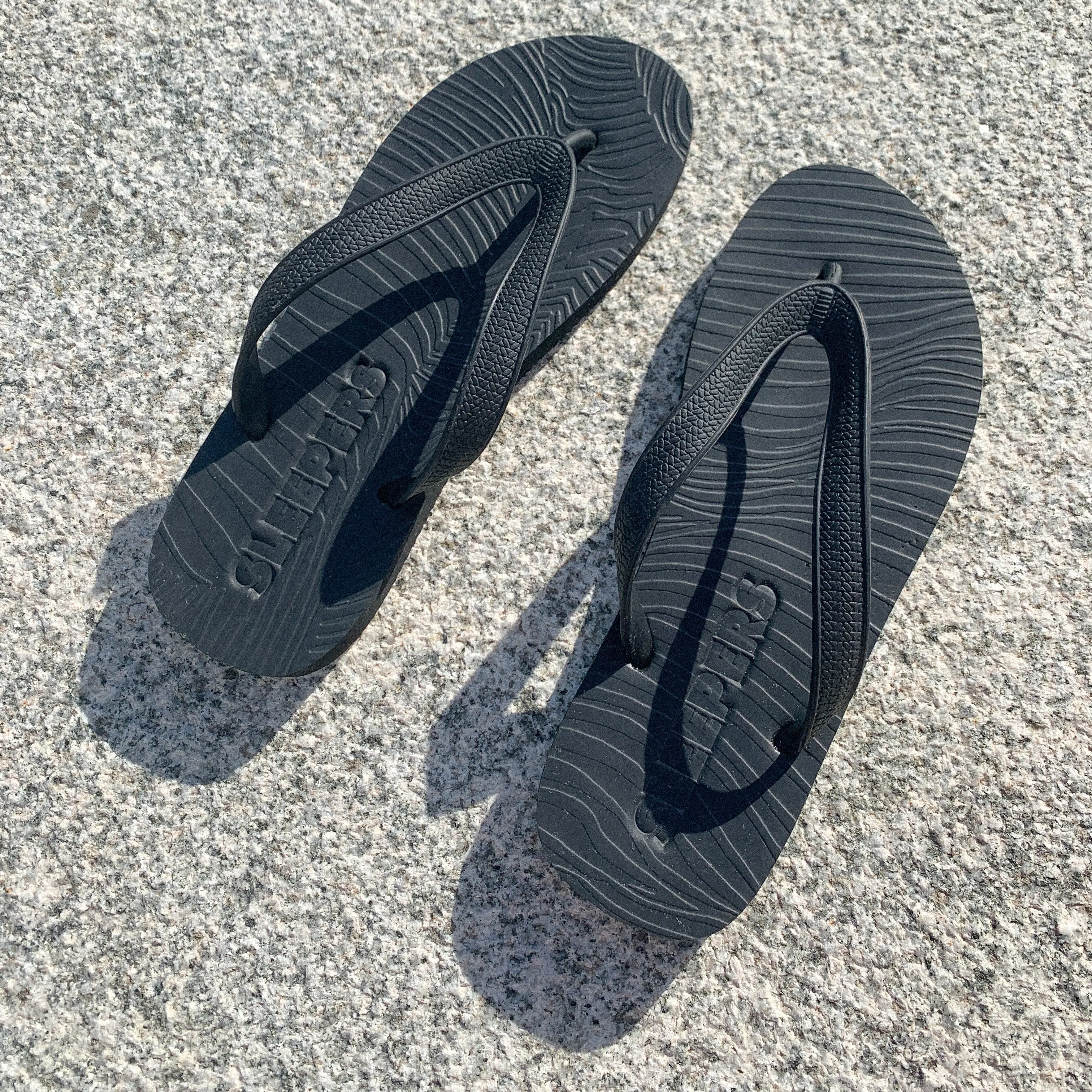 SLEEPERS Mens Regular Black Flip Flops