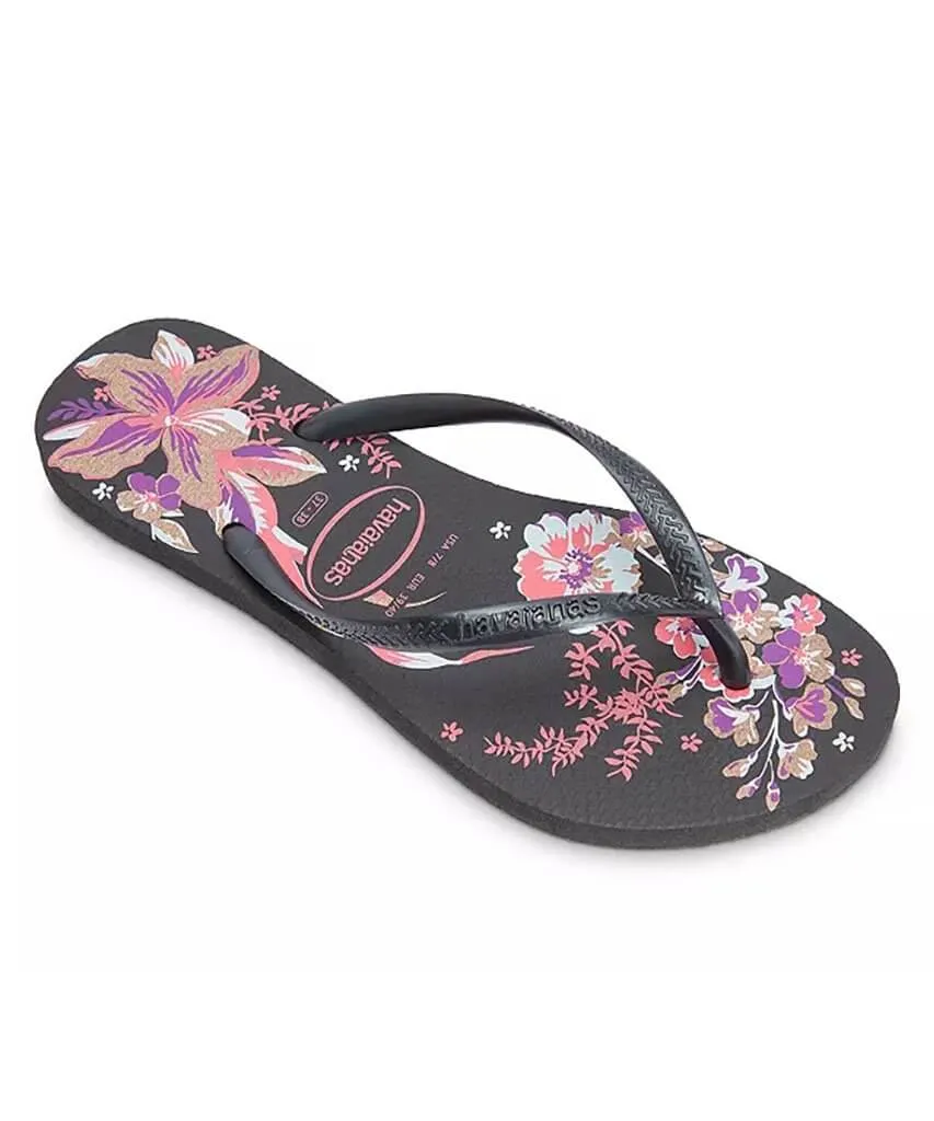 Slim Organic II Tropical Flower Rubber Flip Flops