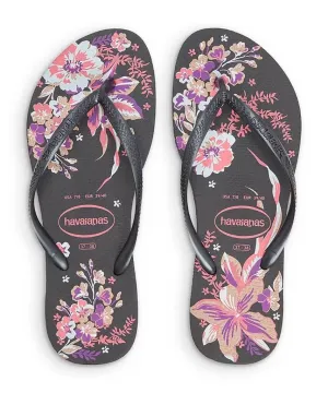 Slim Organic II Tropical Flower Rubber Flip Flops