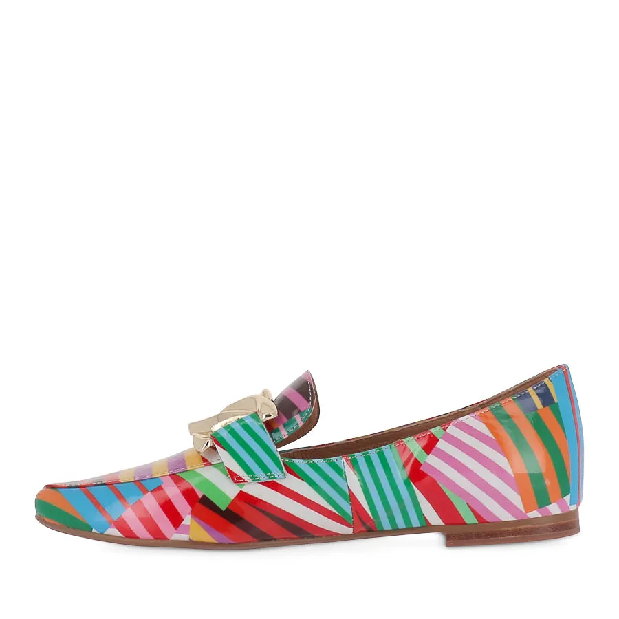 SOCORO - WHITE STRIPE MULTI PATENT