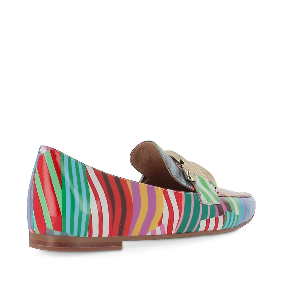 SOCORO - WHITE STRIPE MULTI PATENT