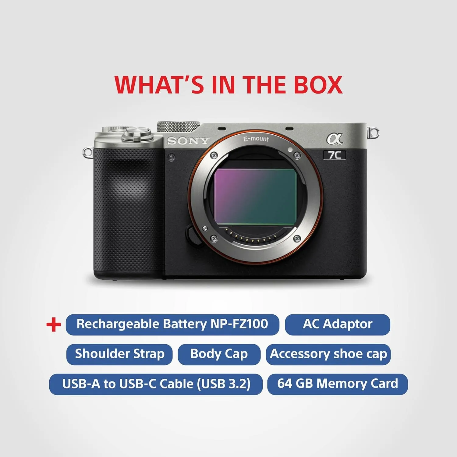 Sony A7C Sony Alpha Ilce-7C Compact Full Frame Camera - Silver Open Box   Samyang Zoom 24-70mm F2.8 Sony E