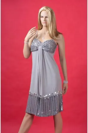 Spaghetti Strap Sequin Dress