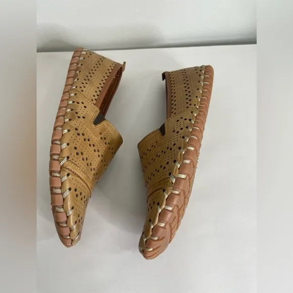SPRING STEP New FREDIA SLIP-ON LOAFER SHOE in Brown Leather Sz 40 US 9 comfort