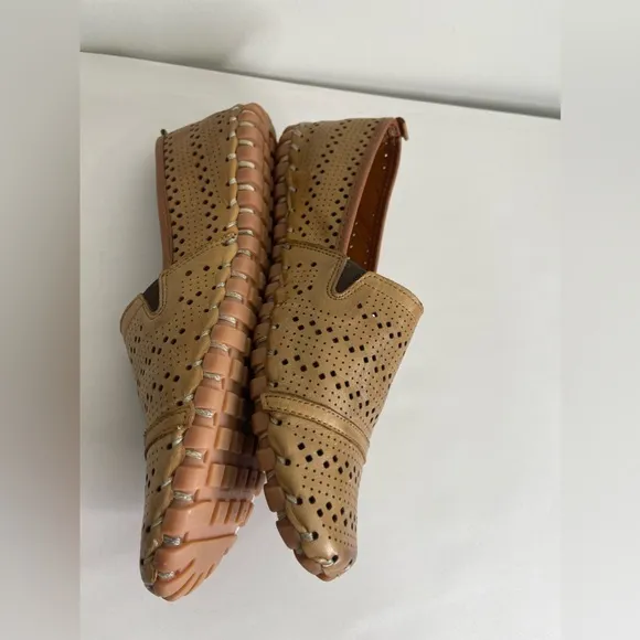 SPRING STEP New FREDIA SLIP-ON LOAFER SHOE in Brown Leather Sz 40 US 9 comfort