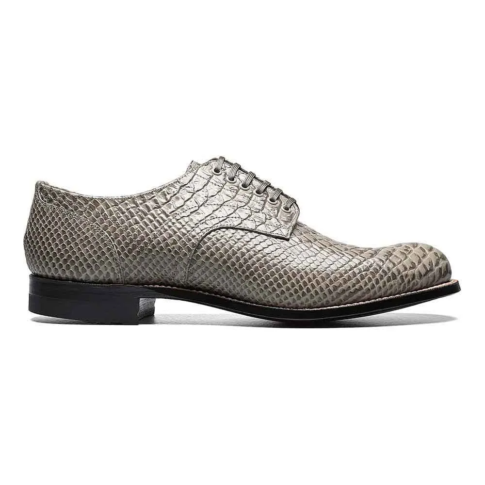 Stacy Adams Madison Gray Anaconda Print Plain Toe Oxford