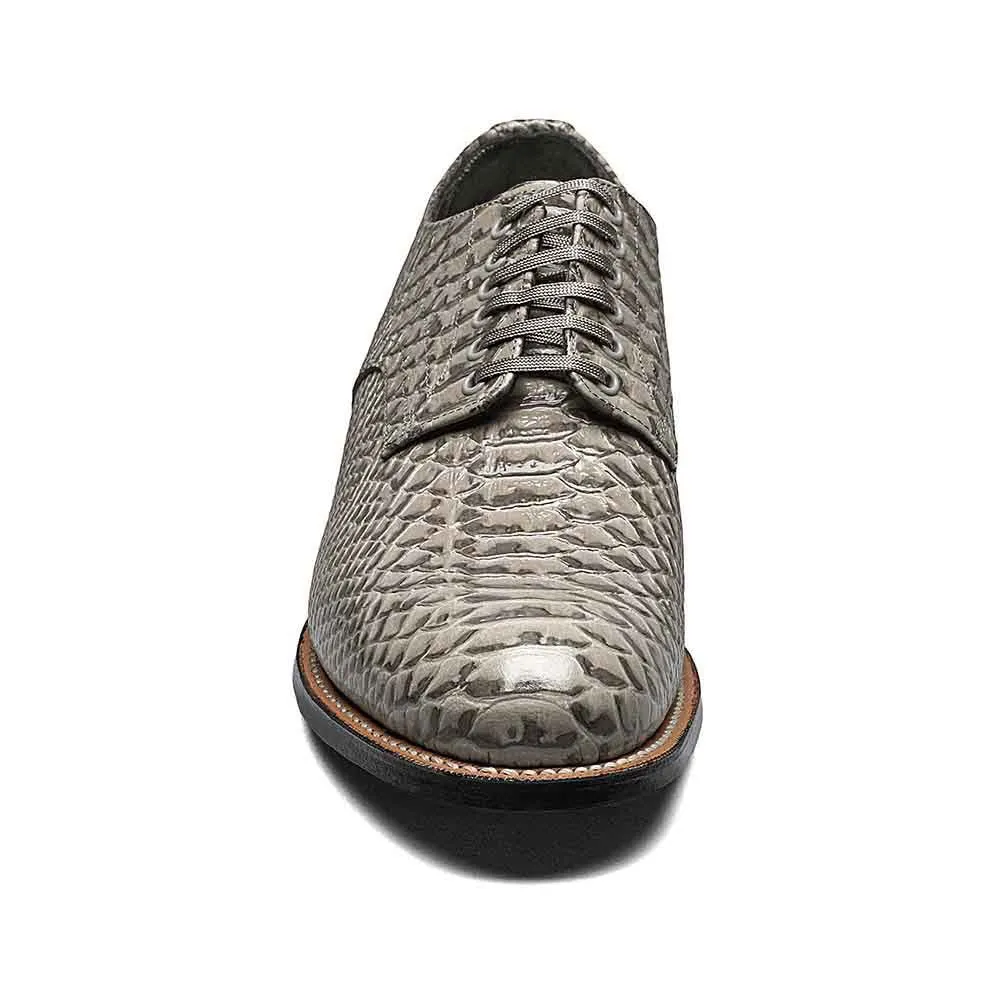 Stacy Adams Madison Gray Anaconda Print Plain Toe Oxford
