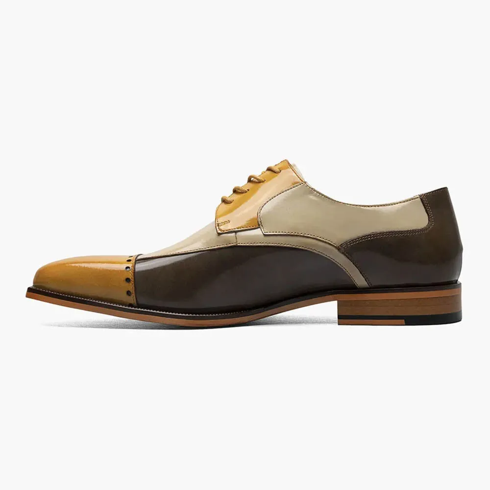 Stacy Adams PLAZA Olive Multi Modified Cap Toe Oxford Shoes