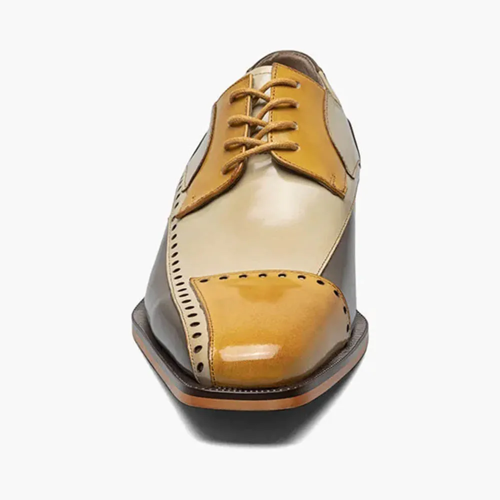 Stacy Adams PLAZA Olive Multi Modified Cap Toe Oxford Shoes