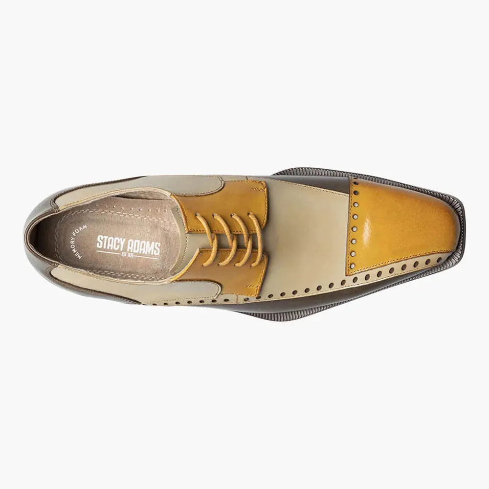 Stacy Adams PLAZA Olive Multi Modified Cap Toe Oxford Shoes