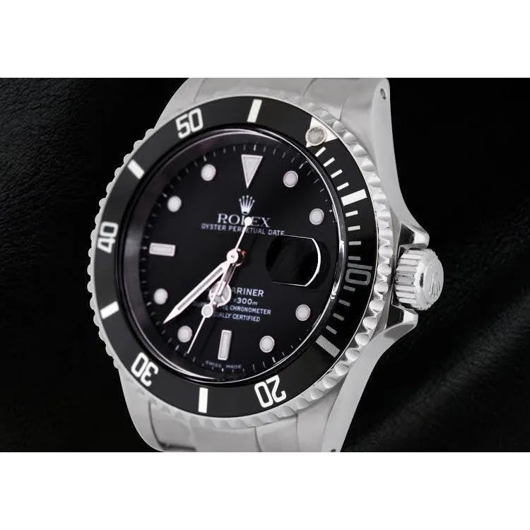 Stainless Steel Black Rolex Oyster Perpetual Submariner