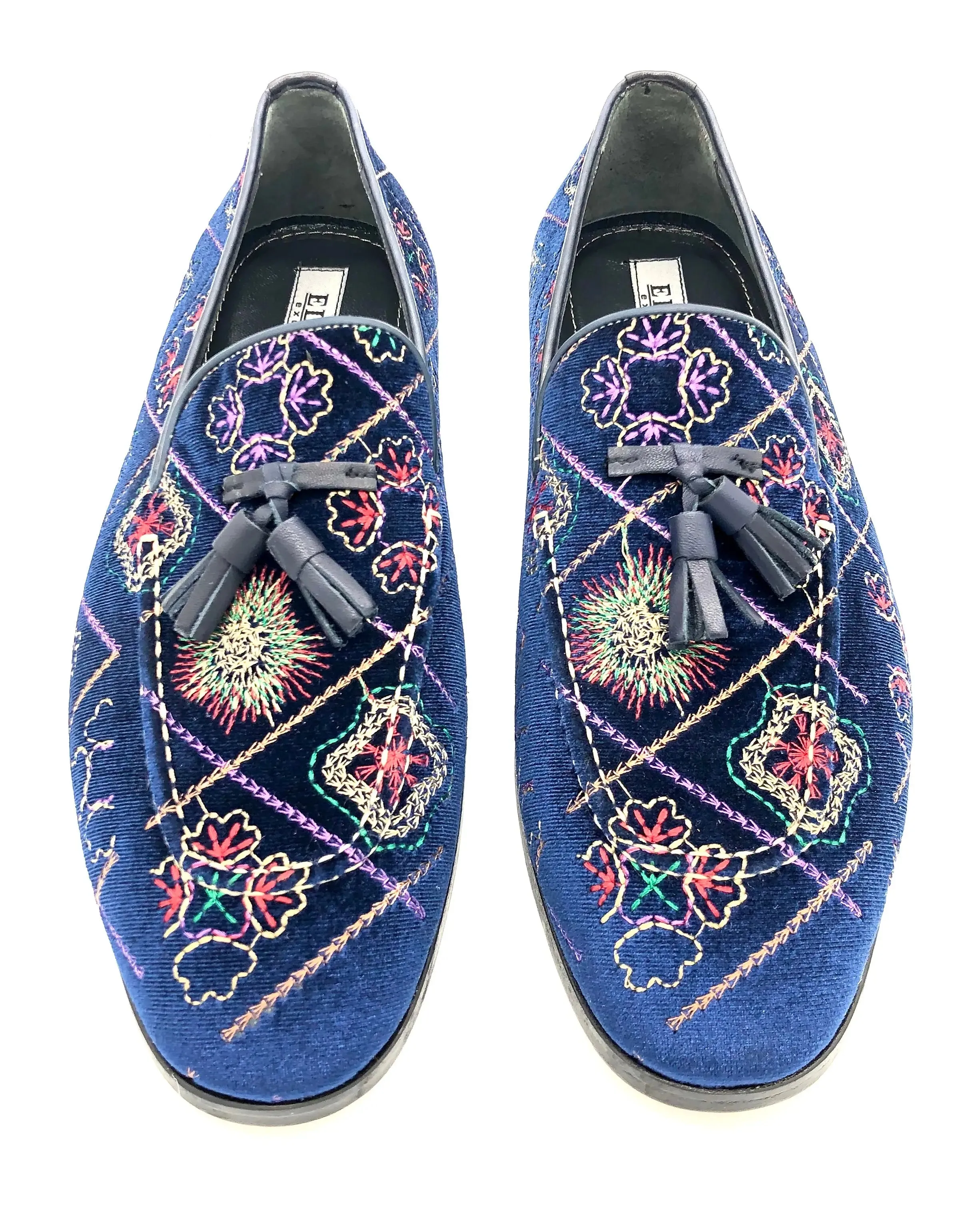 Statement Slip-On Loafers - ELI39 Navy
