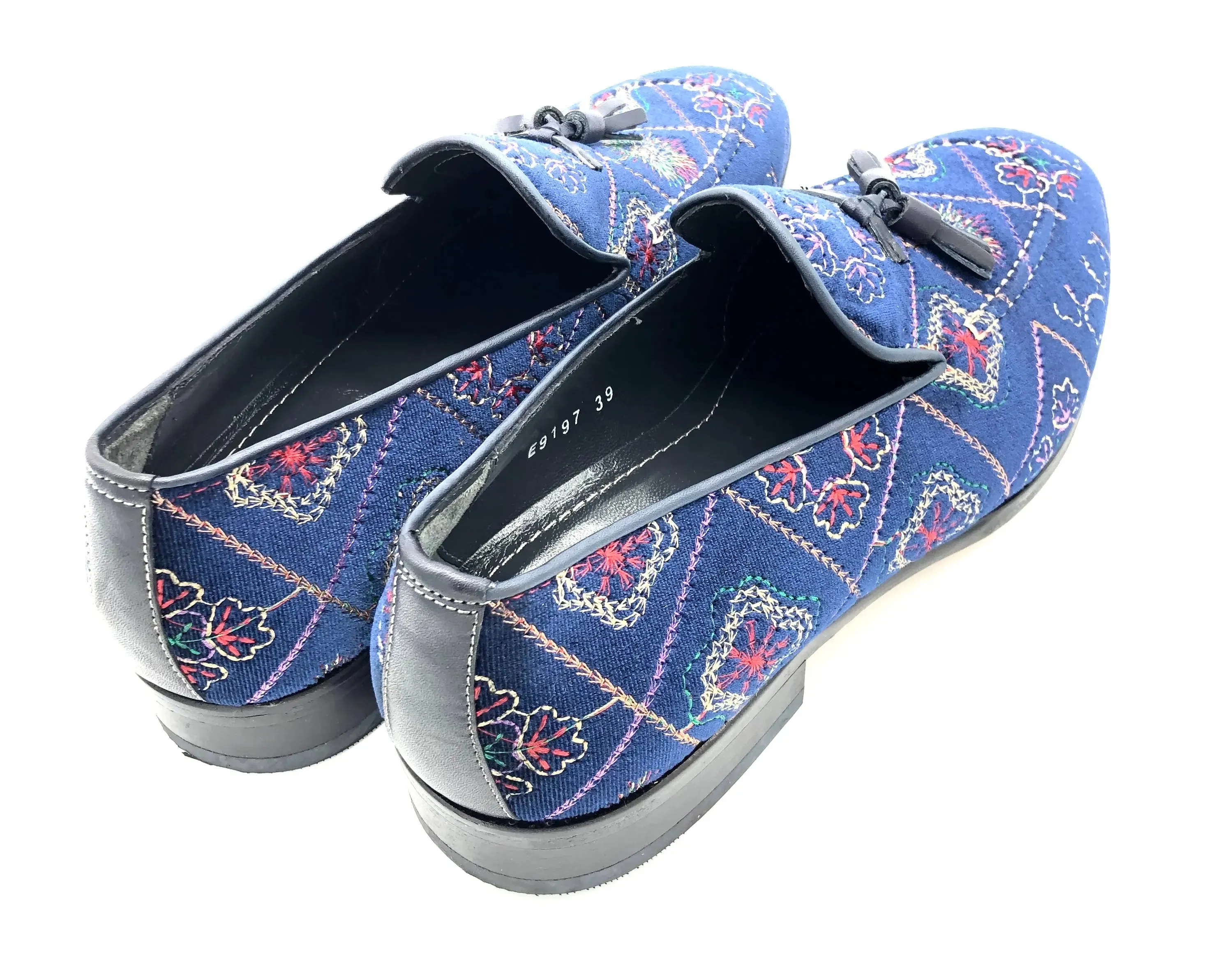 Statement Slip-On Loafers - ELI39 Navy
