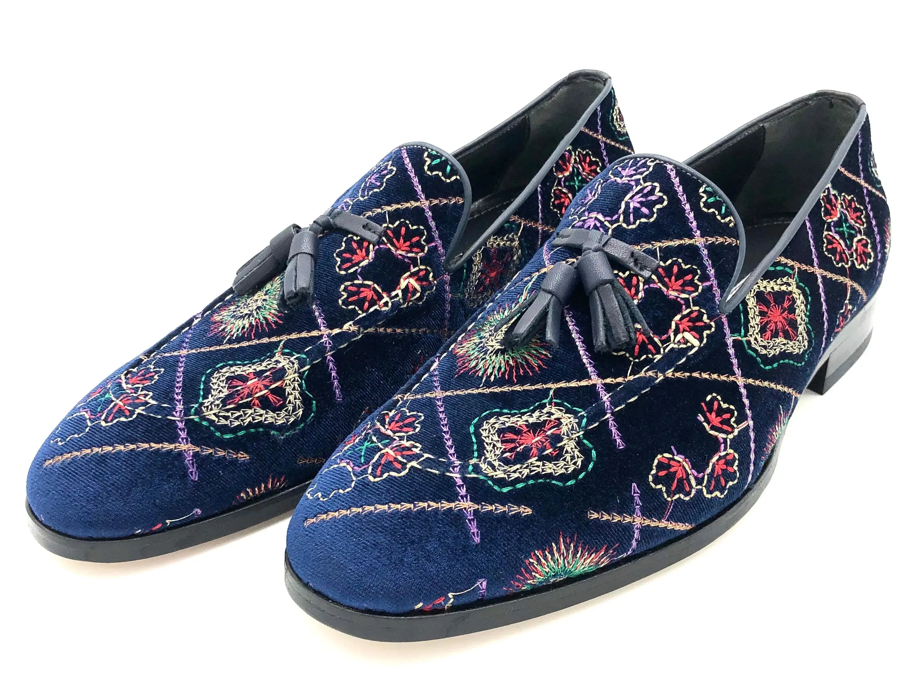 Statement Slip-On Loafers - ELI39 Navy