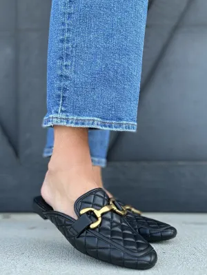 Steve Madden Fortunate Quilted Loafers In Black