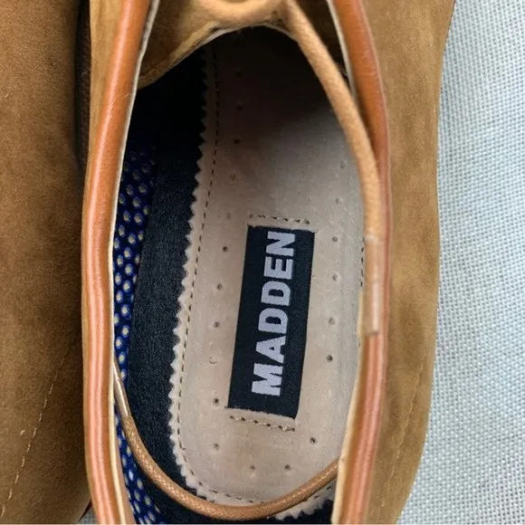 Steve Madden Mens Suede Eddie Oxfords Cognac Size 11.5
