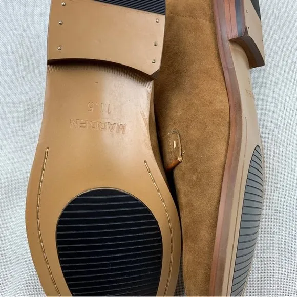 Steve Madden Mens Suede Eddie Oxfords Cognac Size 11.5