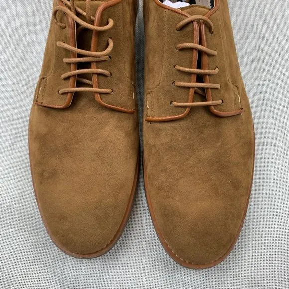 Steve Madden Mens Suede Eddie Oxfords Cognac Size 11.5