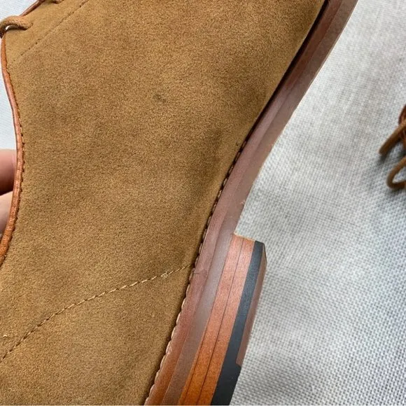 Steve Madden Mens Suede Eddie Oxfords Cognac Size 11.5