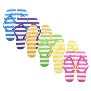 Striped Flip Flops (Case of 48 Pairs)
