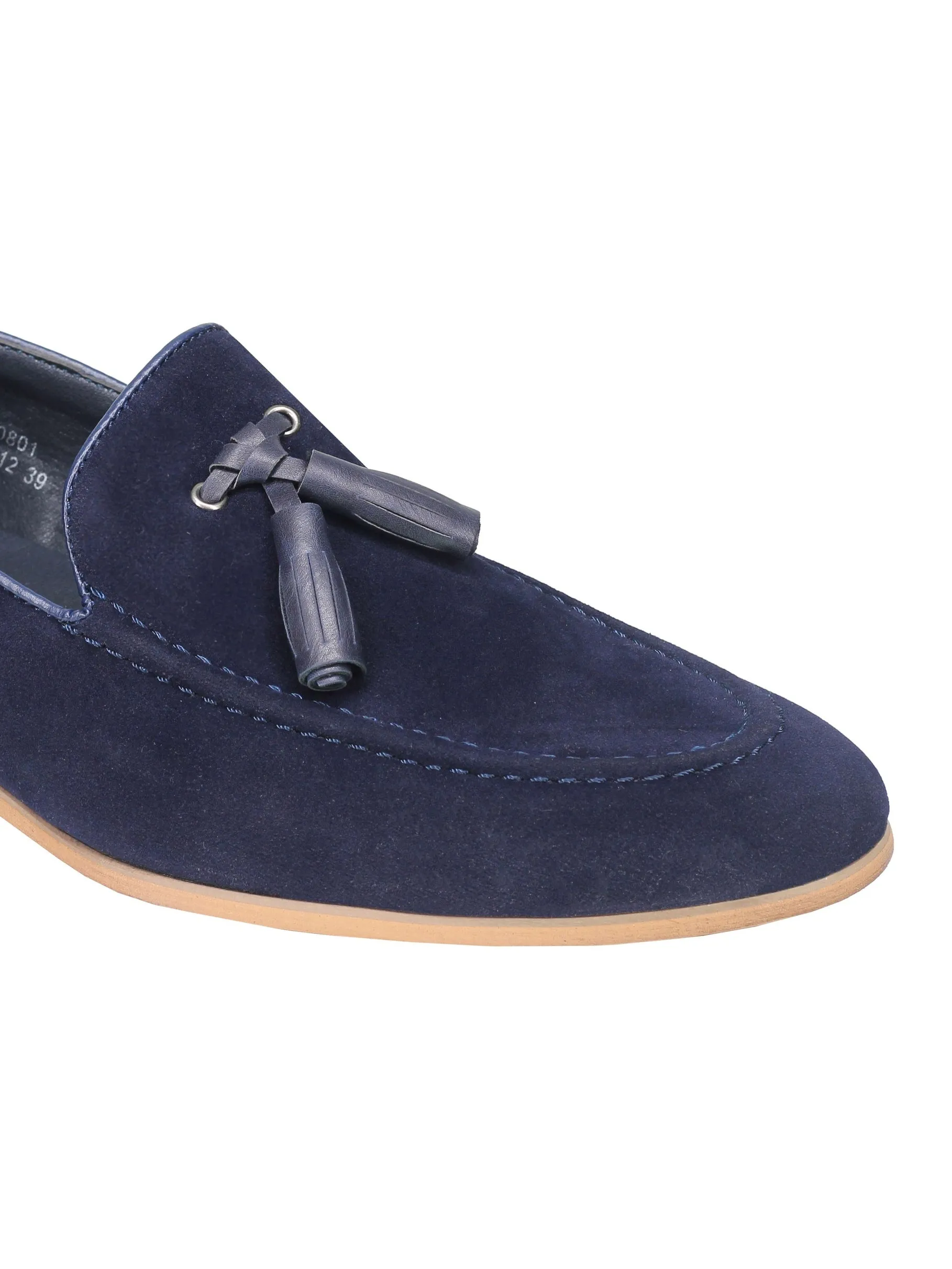 SUEDE - FAUX LEATHER LOAFERS WITH TASSEL