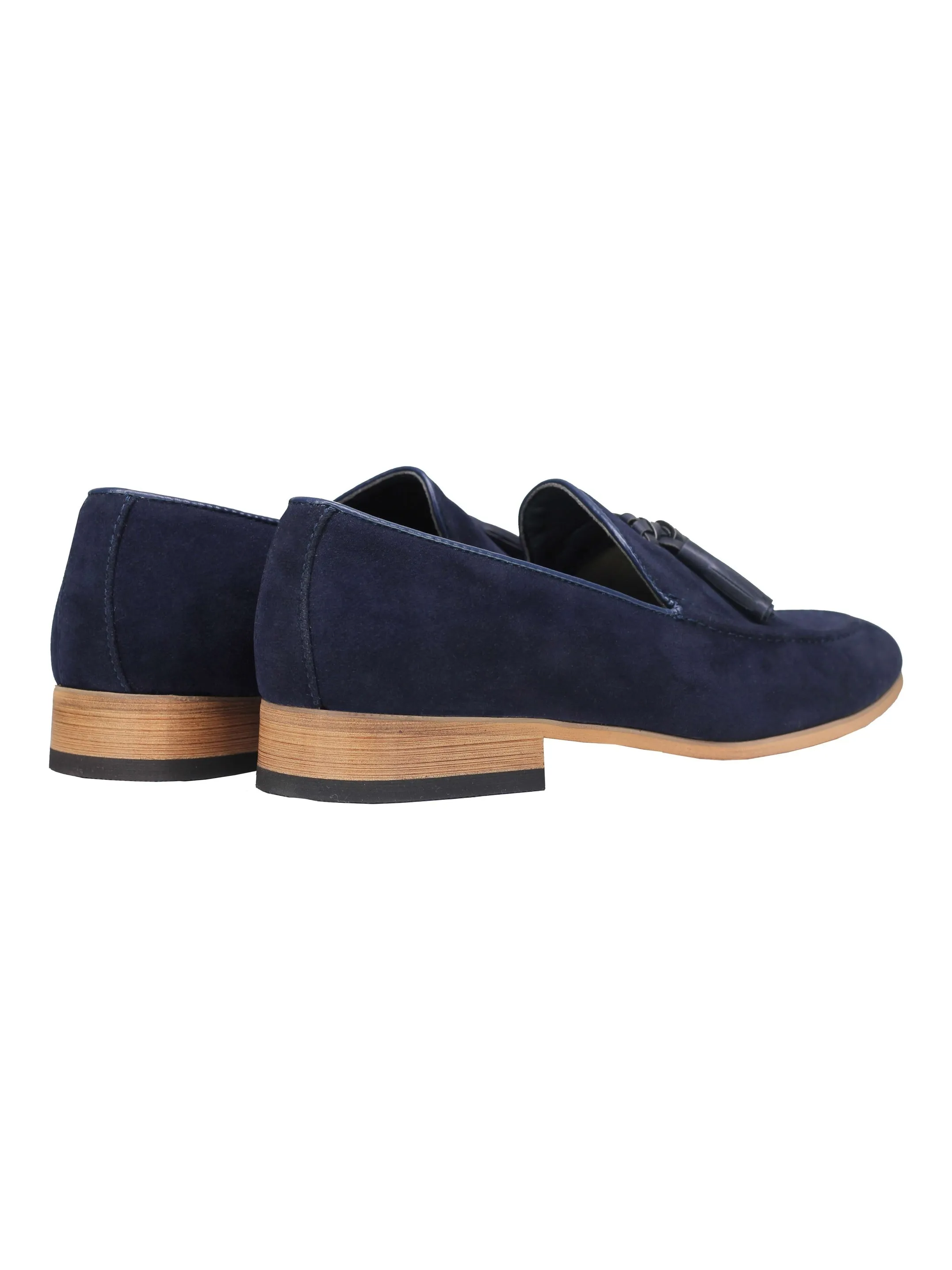SUEDE - FAUX LEATHER LOAFERS WITH TASSEL