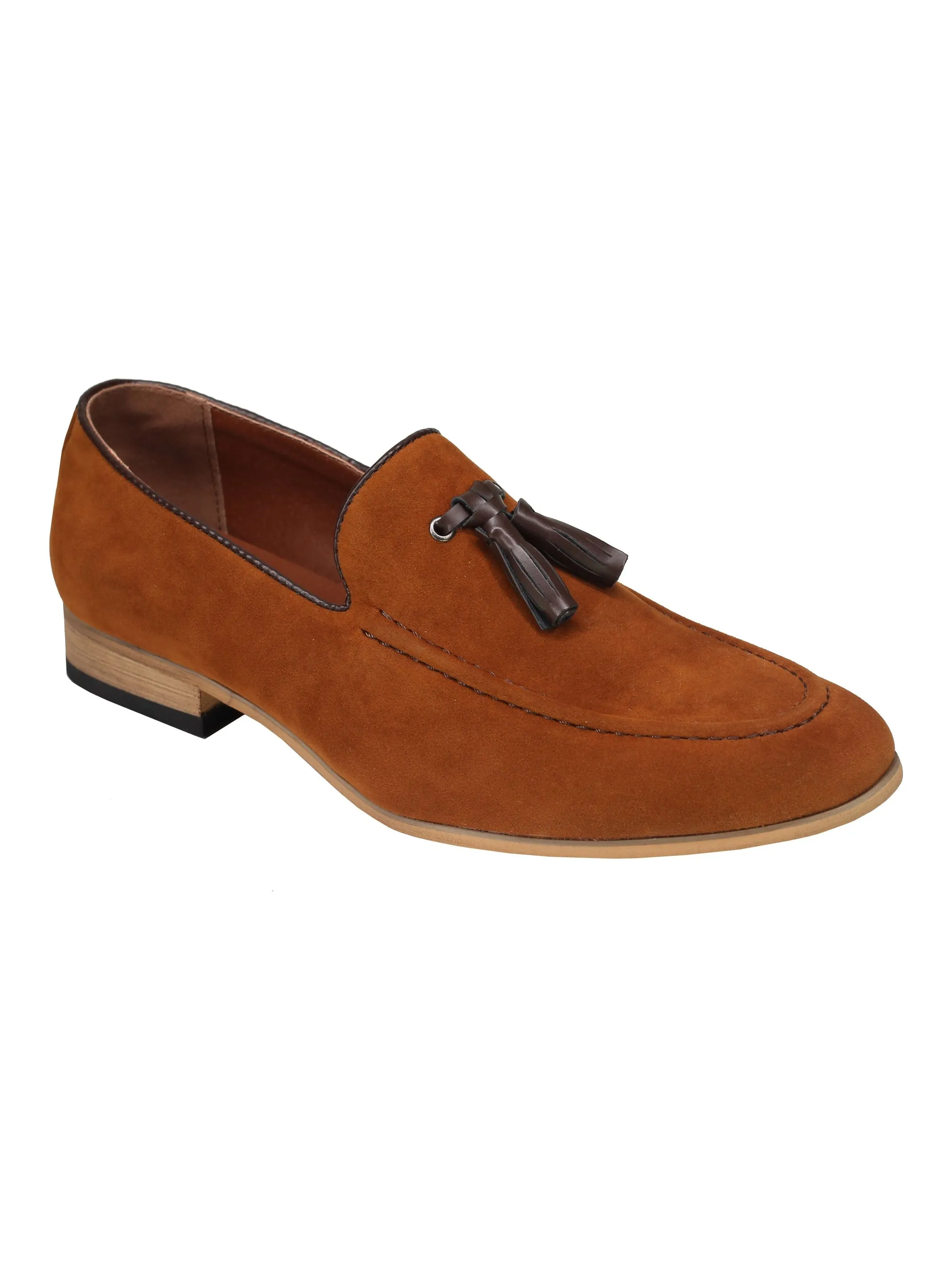 SUEDE - FAUX LEATHER LOAFERS WITH TASSEL