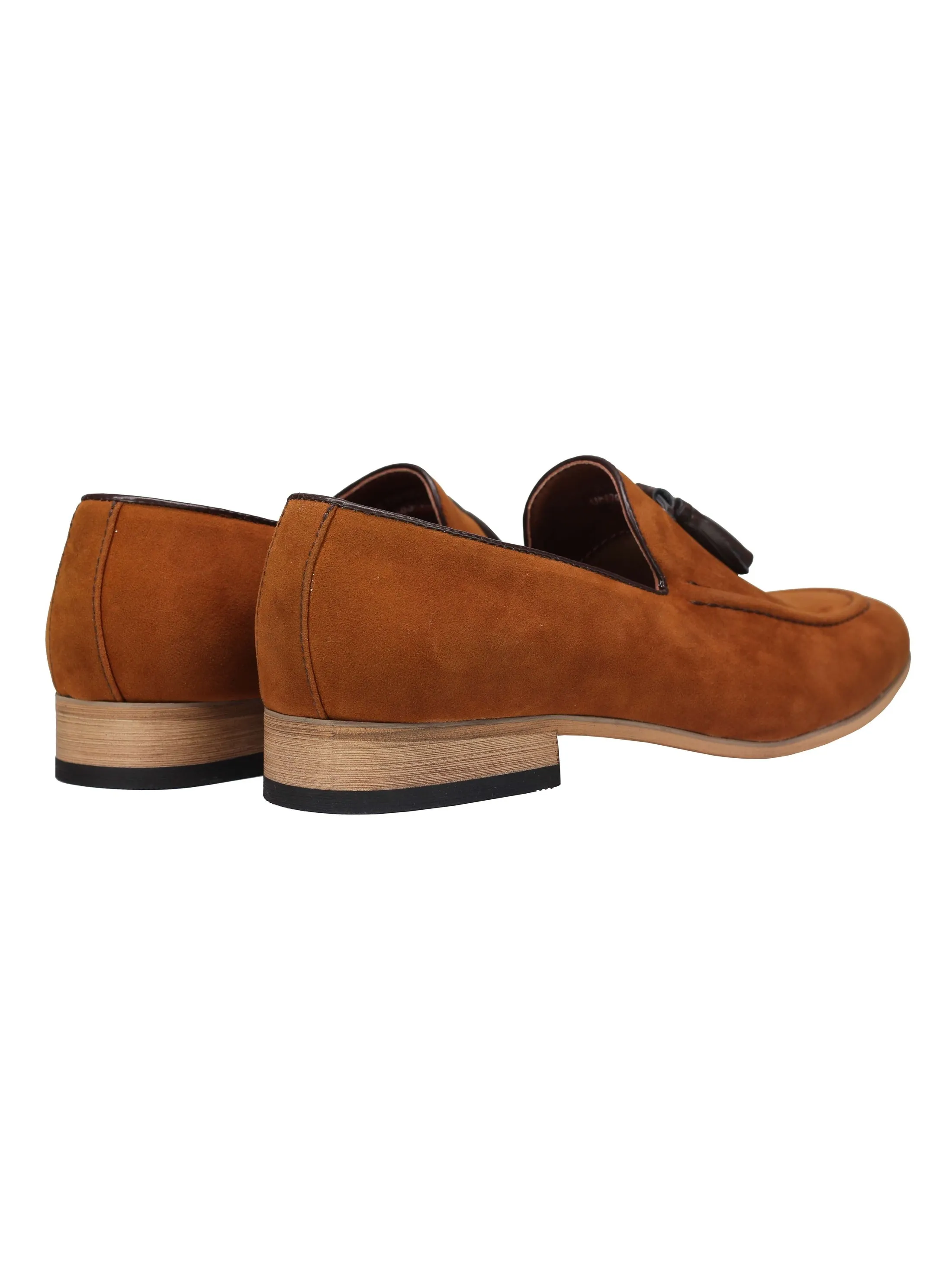 SUEDE - FAUX LEATHER LOAFERS WITH TASSEL