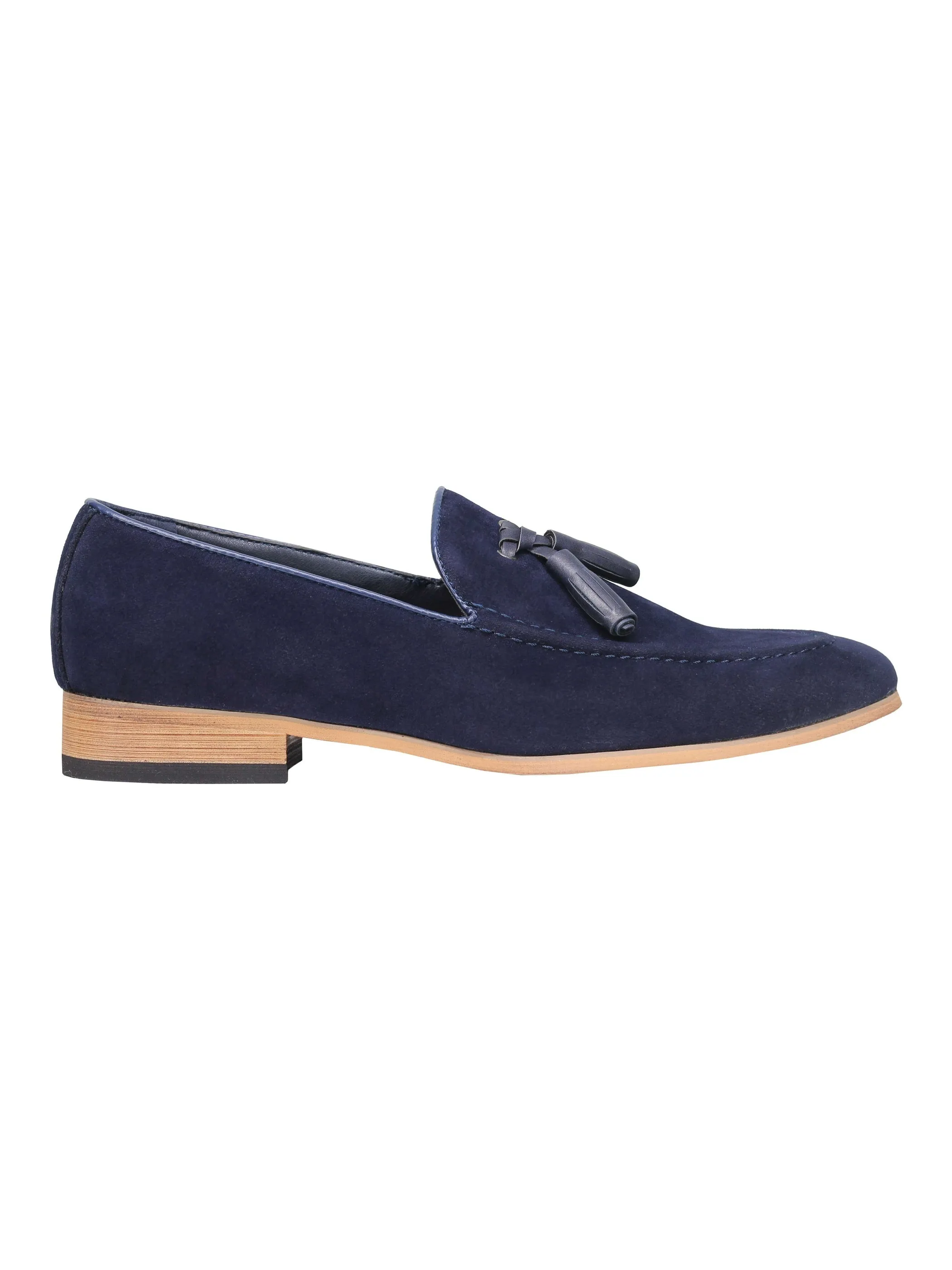 SUEDE - FAUX LEATHER LOAFERS WITH TASSEL