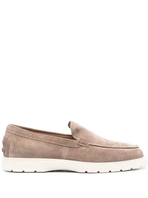 Suede leather loafers