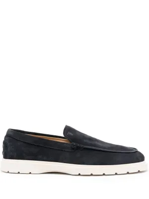 Suede leather loafers