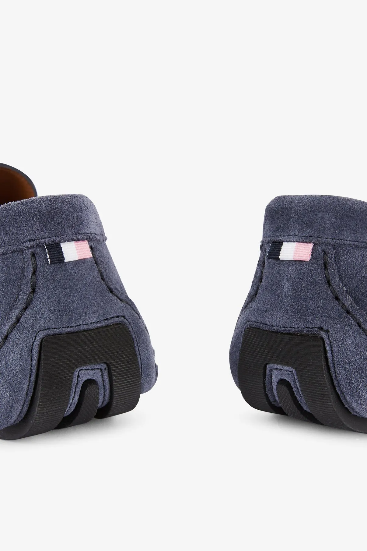 Suede Leather Moccasins in Navy