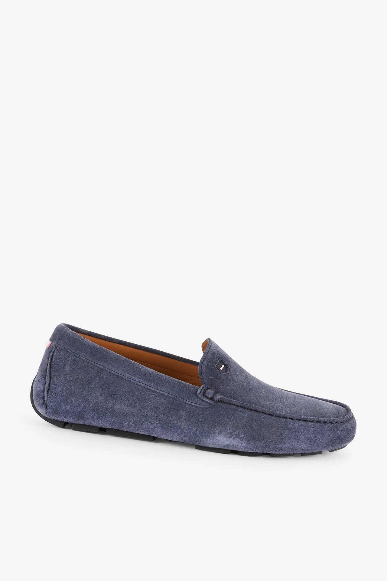 Suede Leather Moccasins in Navy