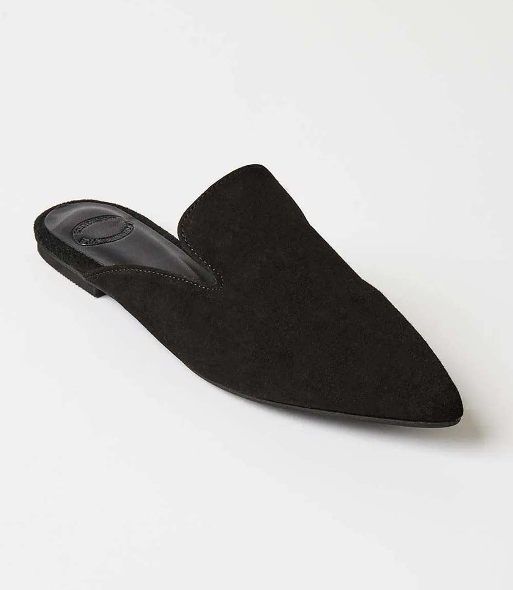 Suede Leather Mules