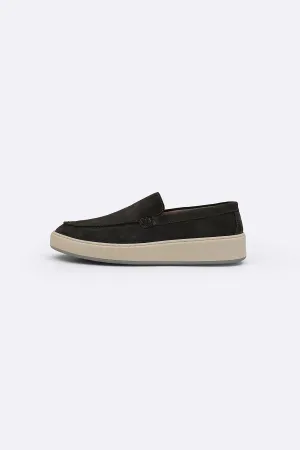 SUEDE LEATHER SLIP ON LOAFERS