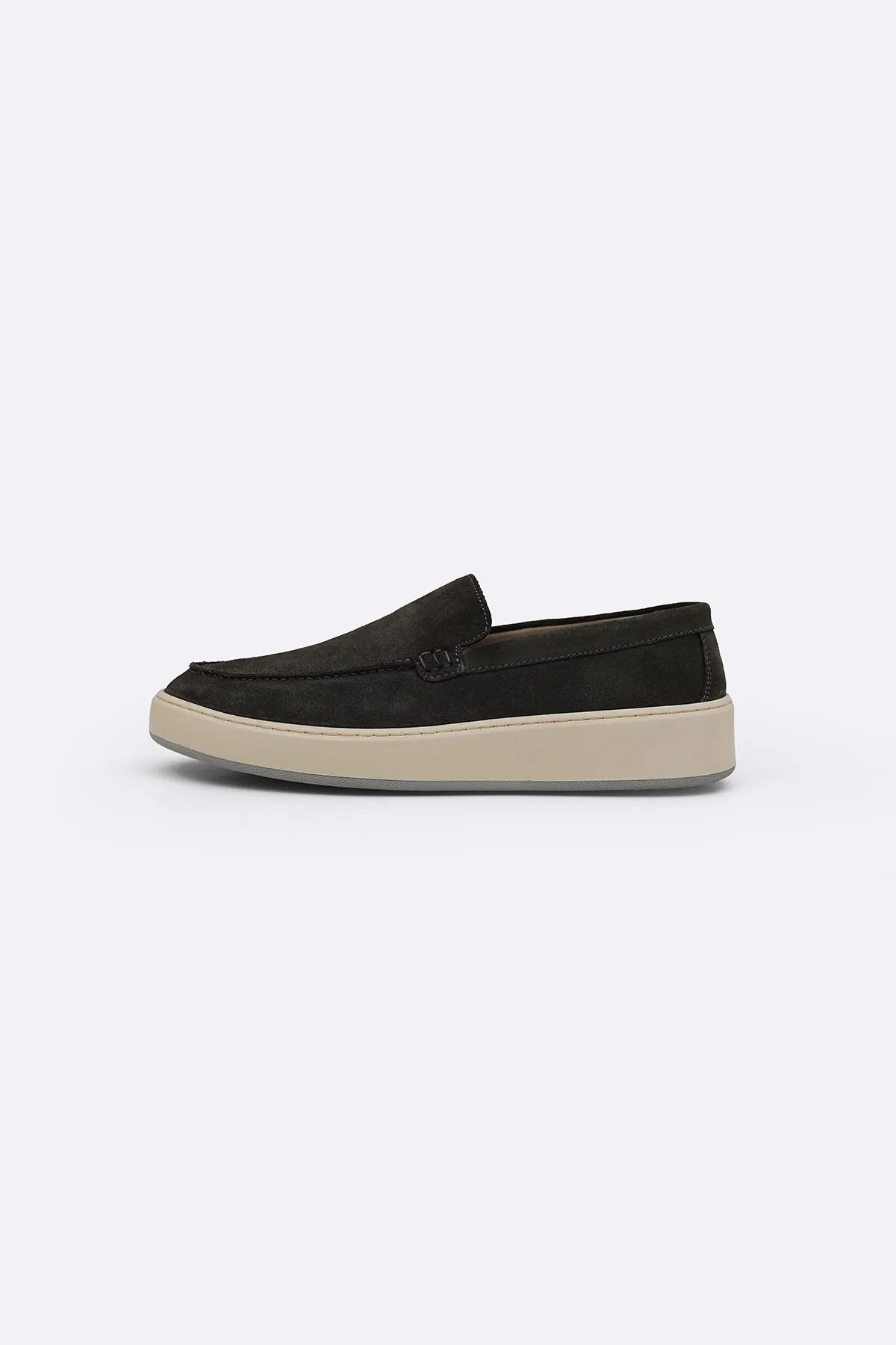 SUEDE LEATHER SLIP ON LOAFERS