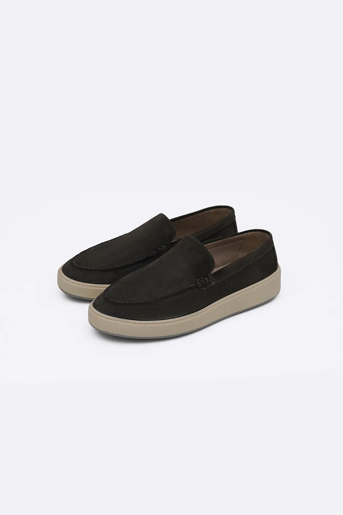 SUEDE LEATHER SLIP ON LOAFERS