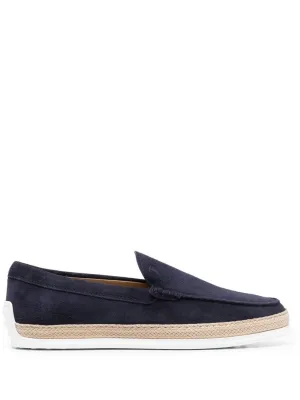 Suede leather slip on