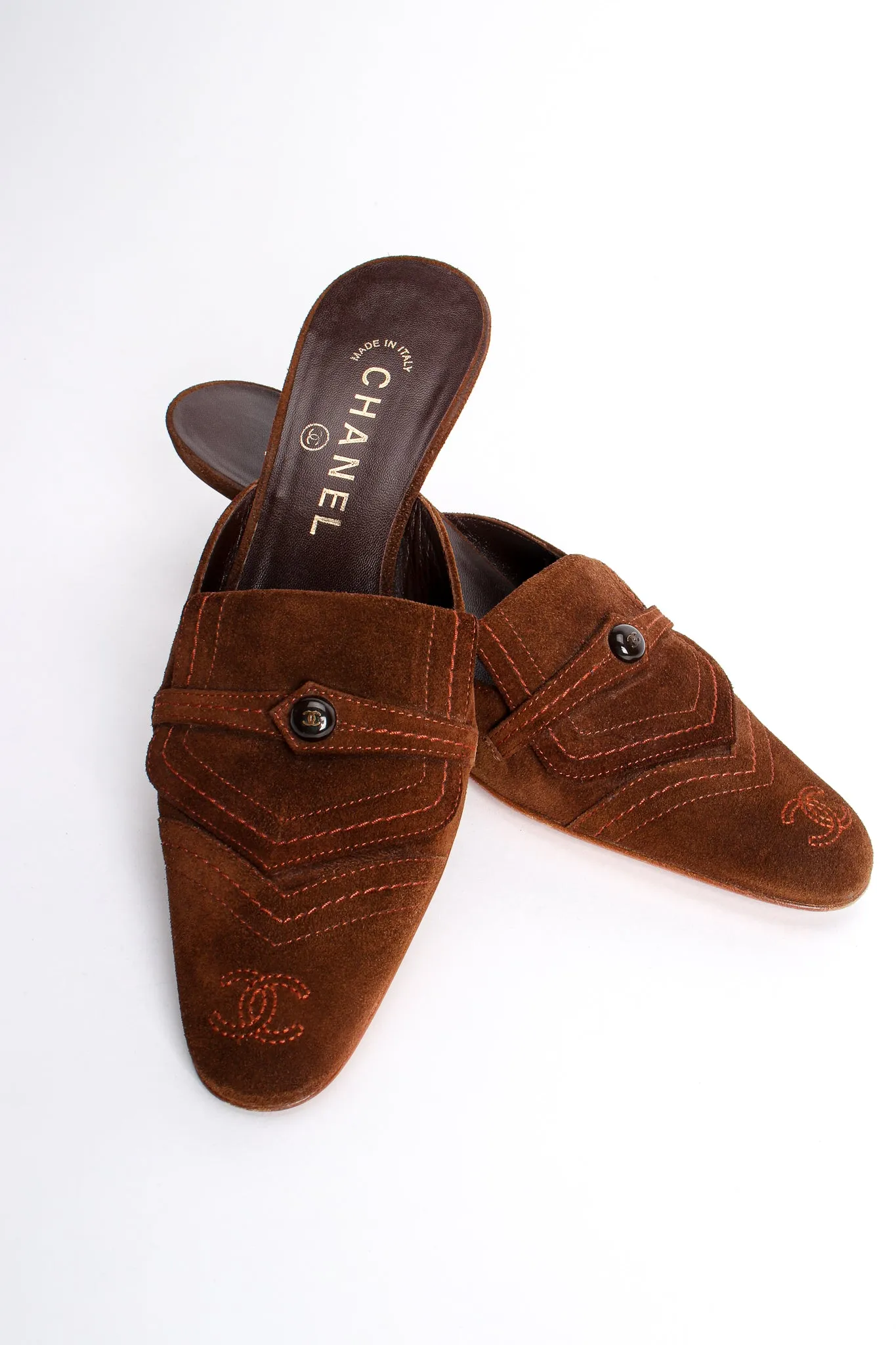 Suede Loafer Mules