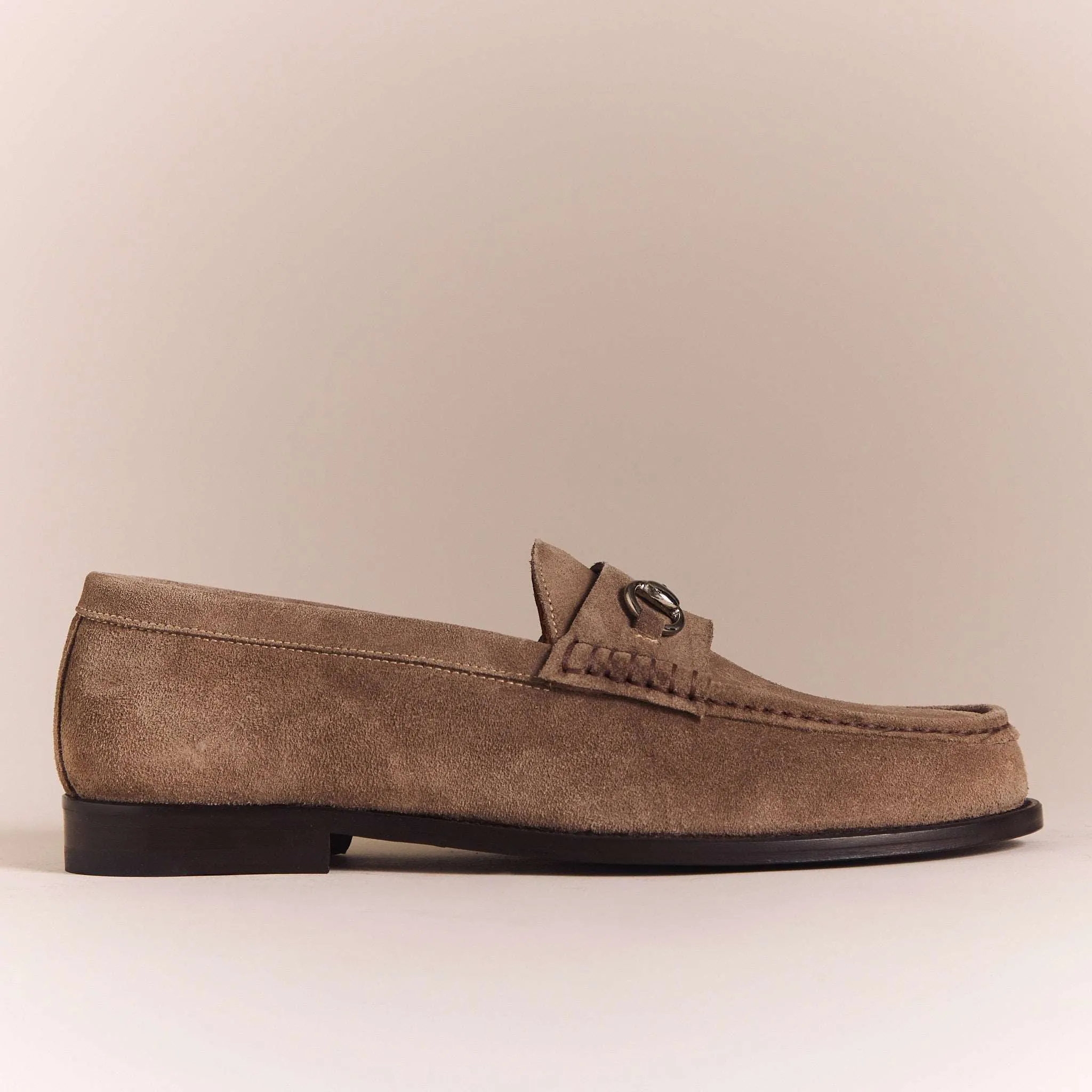 Suede Taupe 'Lorenzo' Moccasins