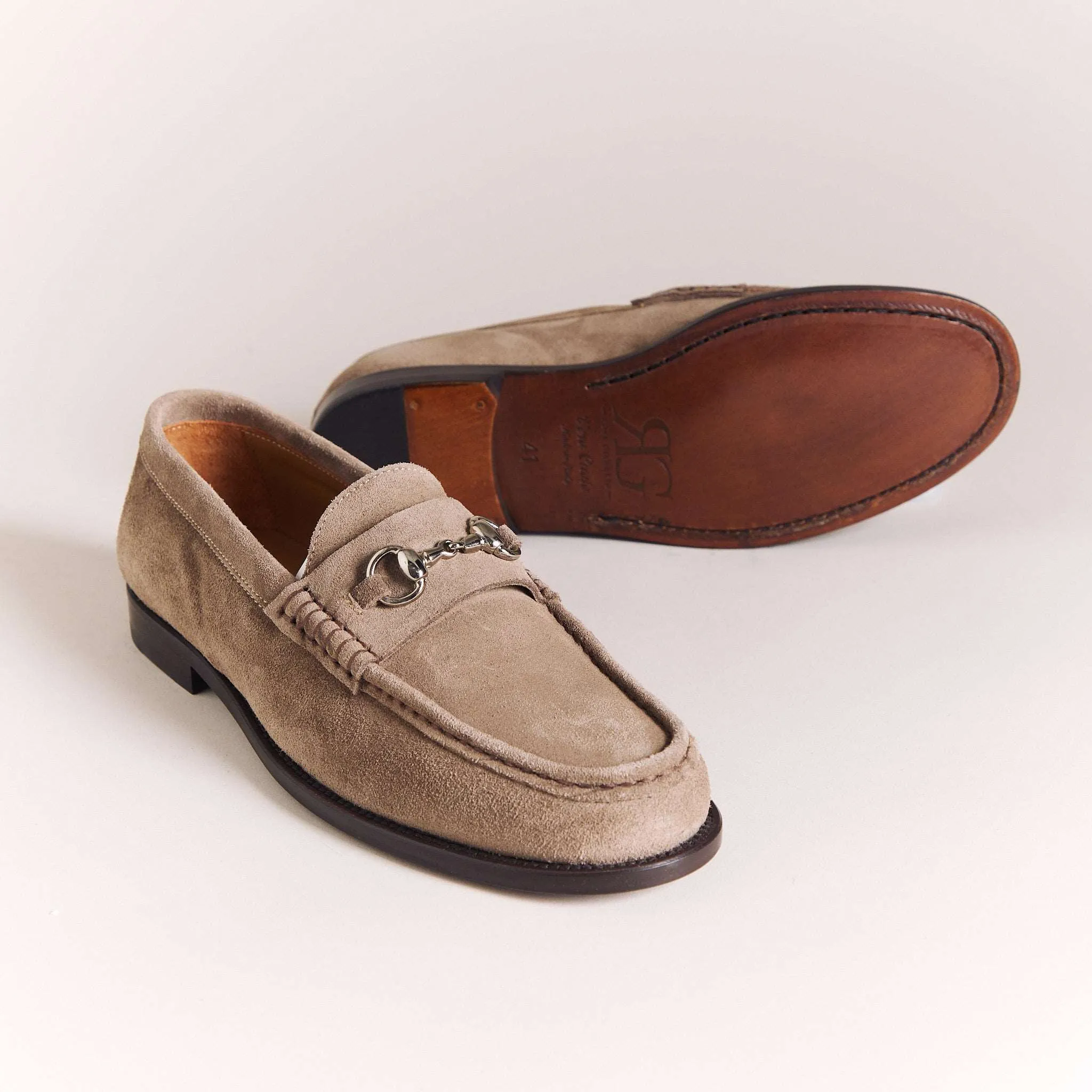 Suede Taupe 'Lorenzo' Moccasins