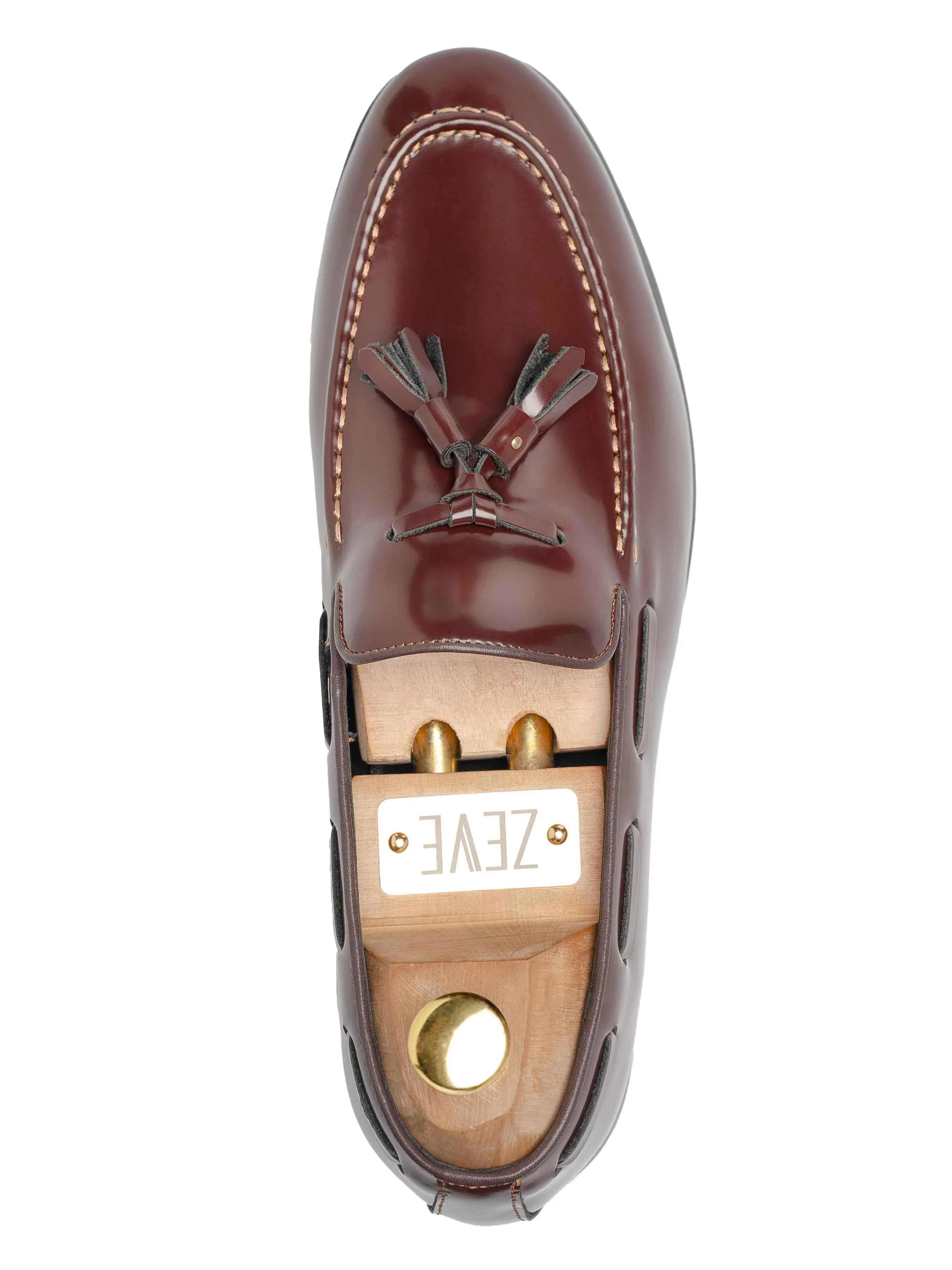 Tassel Loafer - Brown Polished Leather