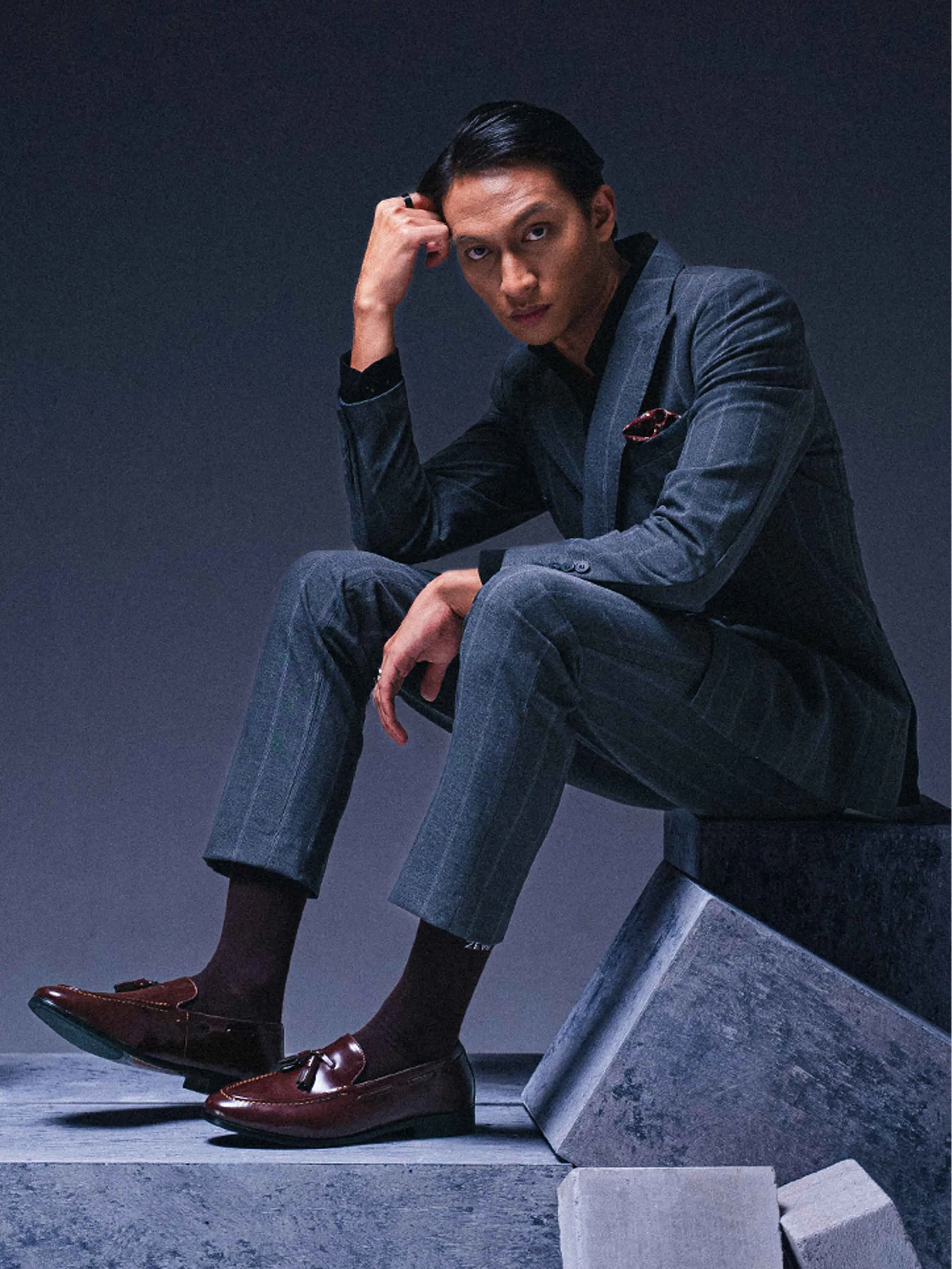 Tassel Loafer - Brown Polished Leather