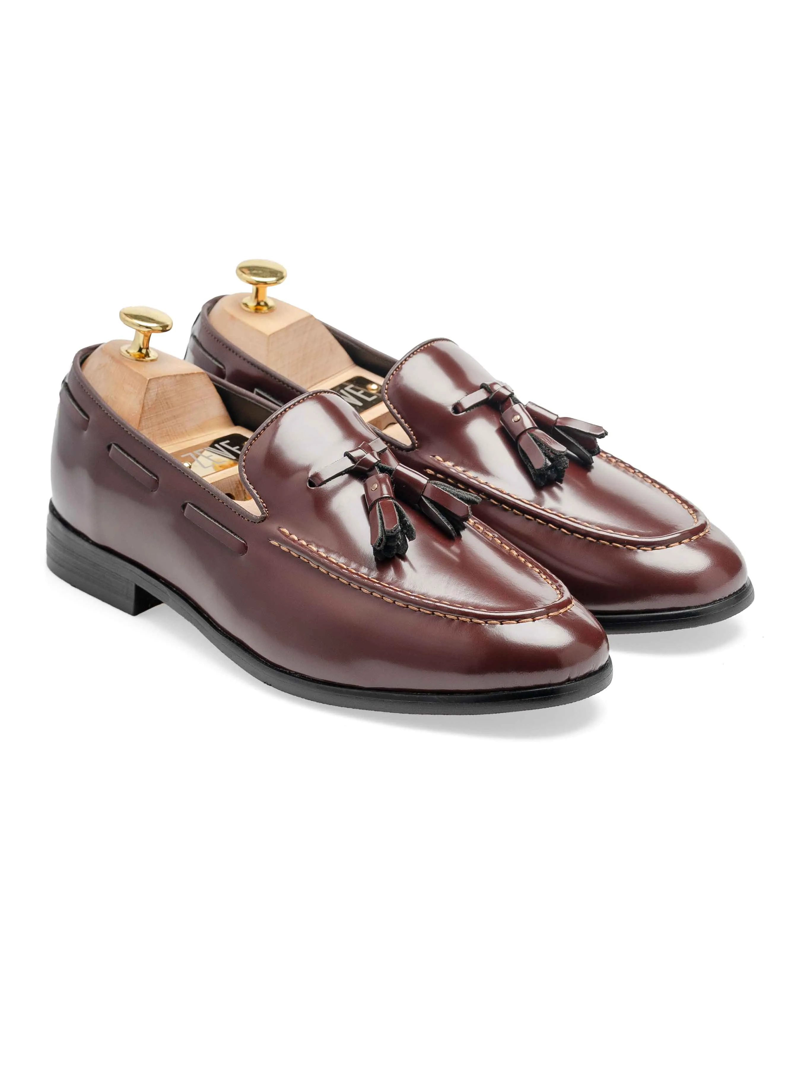 Tassel Loafer - Brown Polished Leather