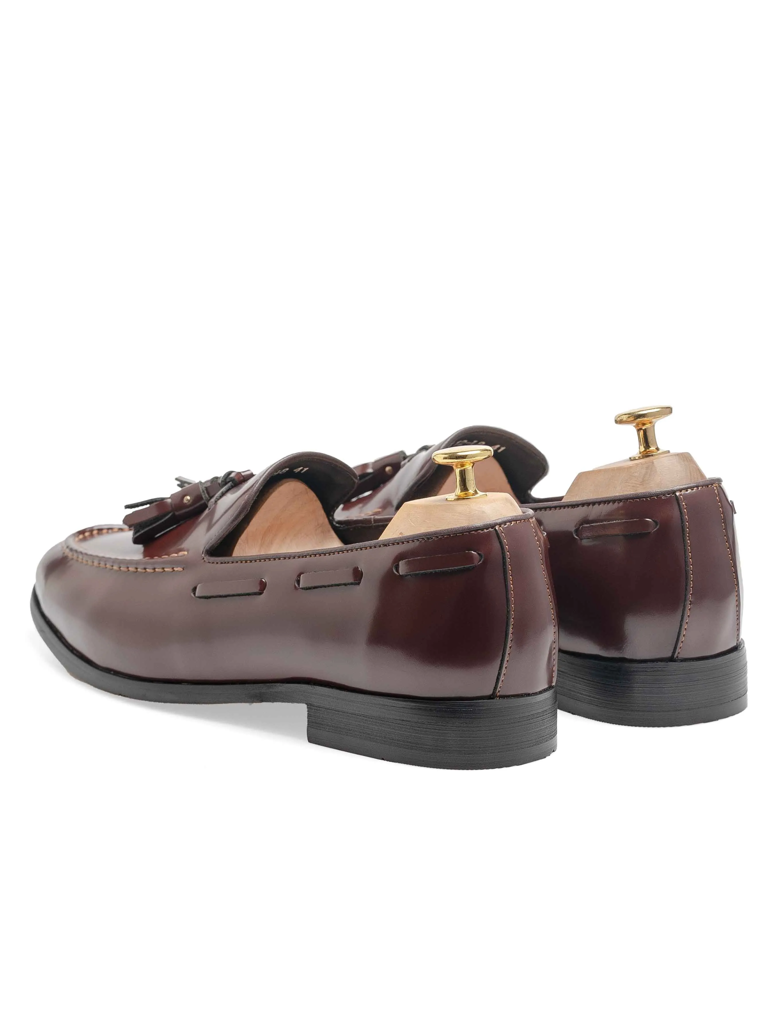 Tassel Loafer - Brown Polished Leather
