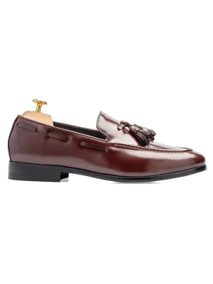 Tassel Loafer - Brown Polished Leather