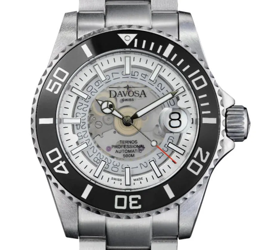 Ternos Professional Auto Nebulous 500m White Diving Watch 16153510