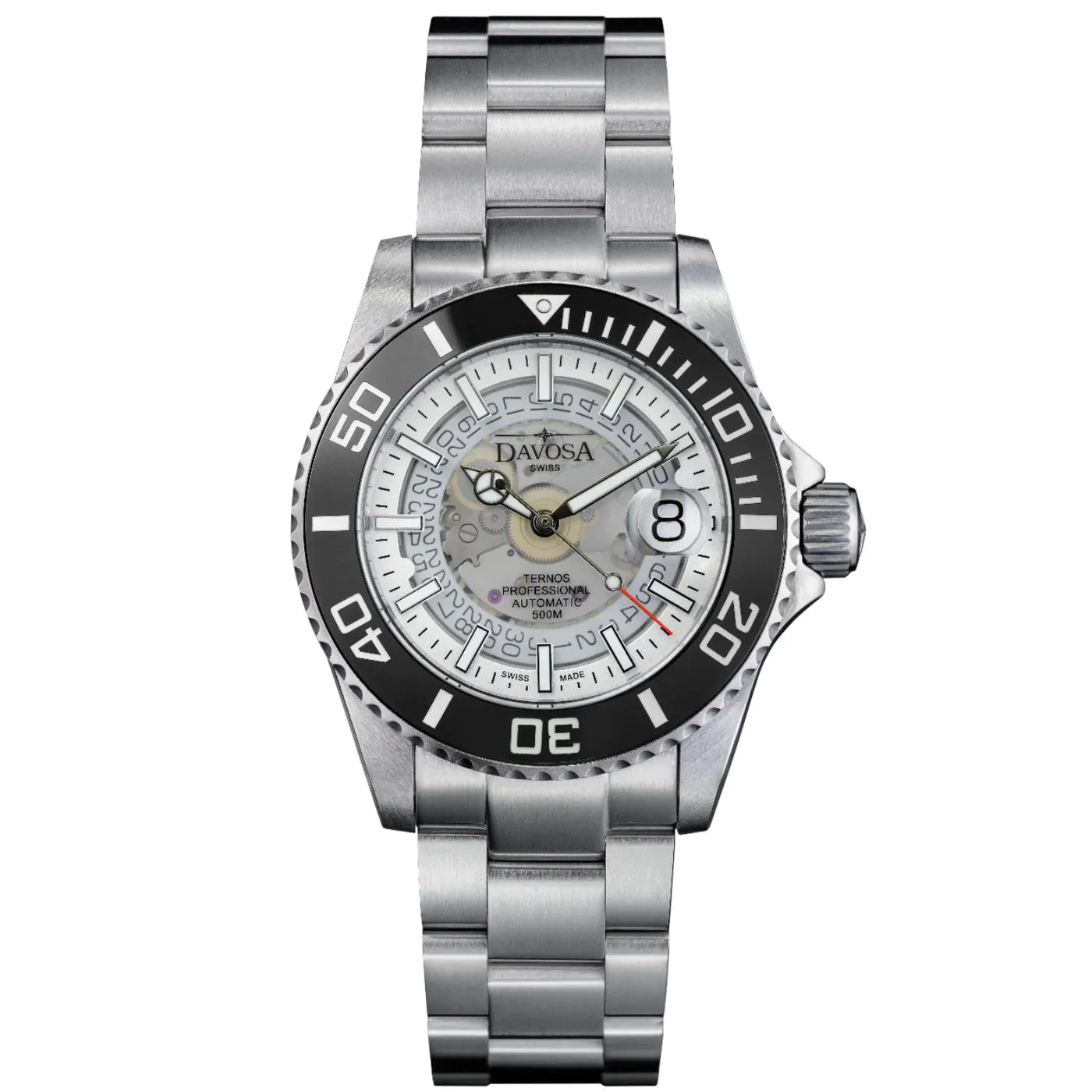 Ternos Professional Auto Nebulous 500m White Diving Watch 16153510